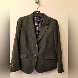 Talbot's green tweed wool blazer.  Size 12P